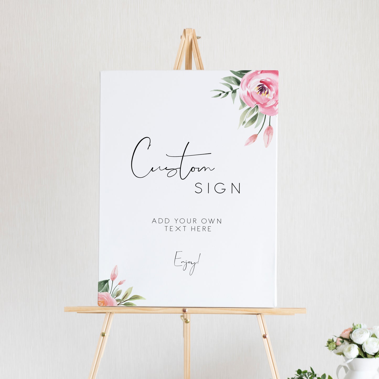 Serena Pink Peony Custom Sign (6 sizes)