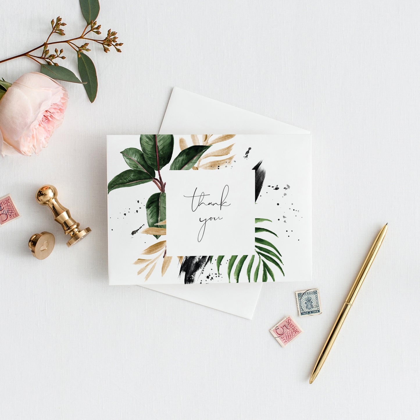 Jojo Tropical Thank You Card