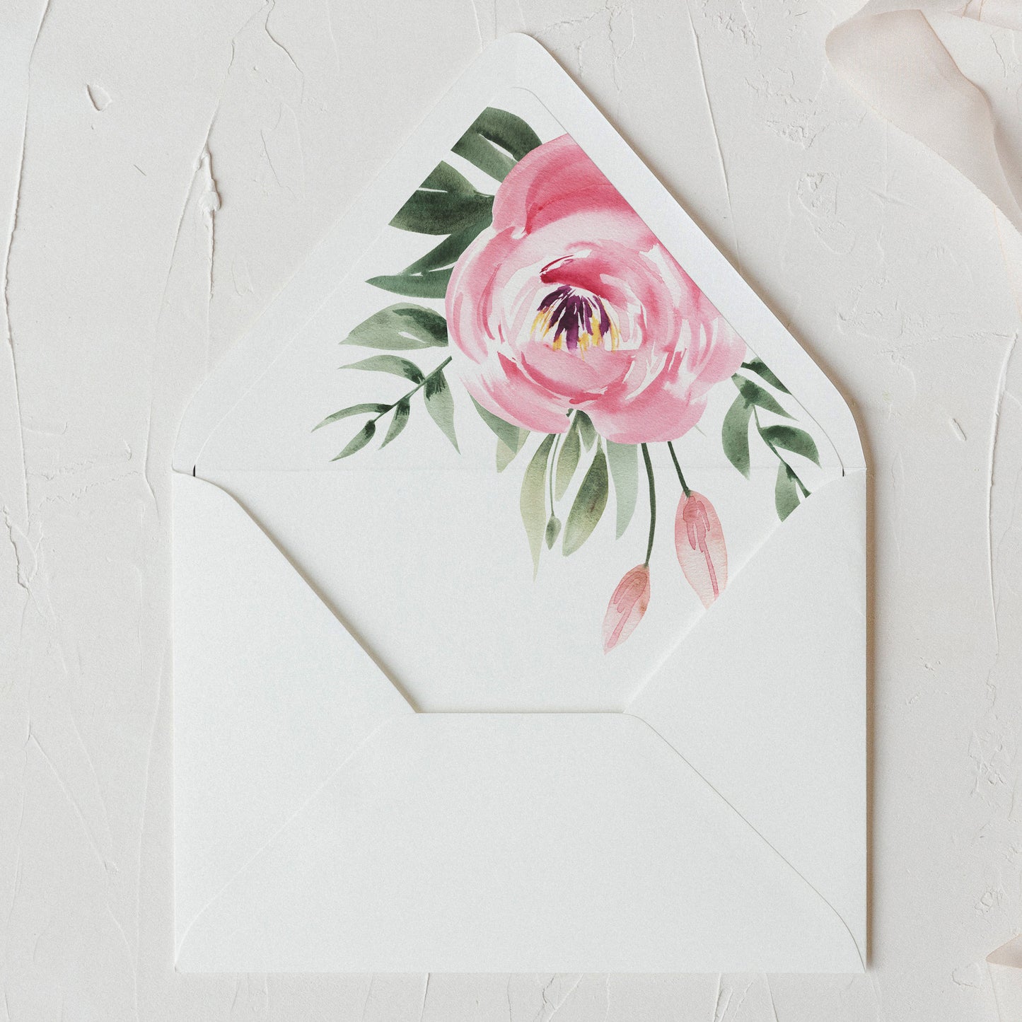 Serena Pink Peony Envelope Liner