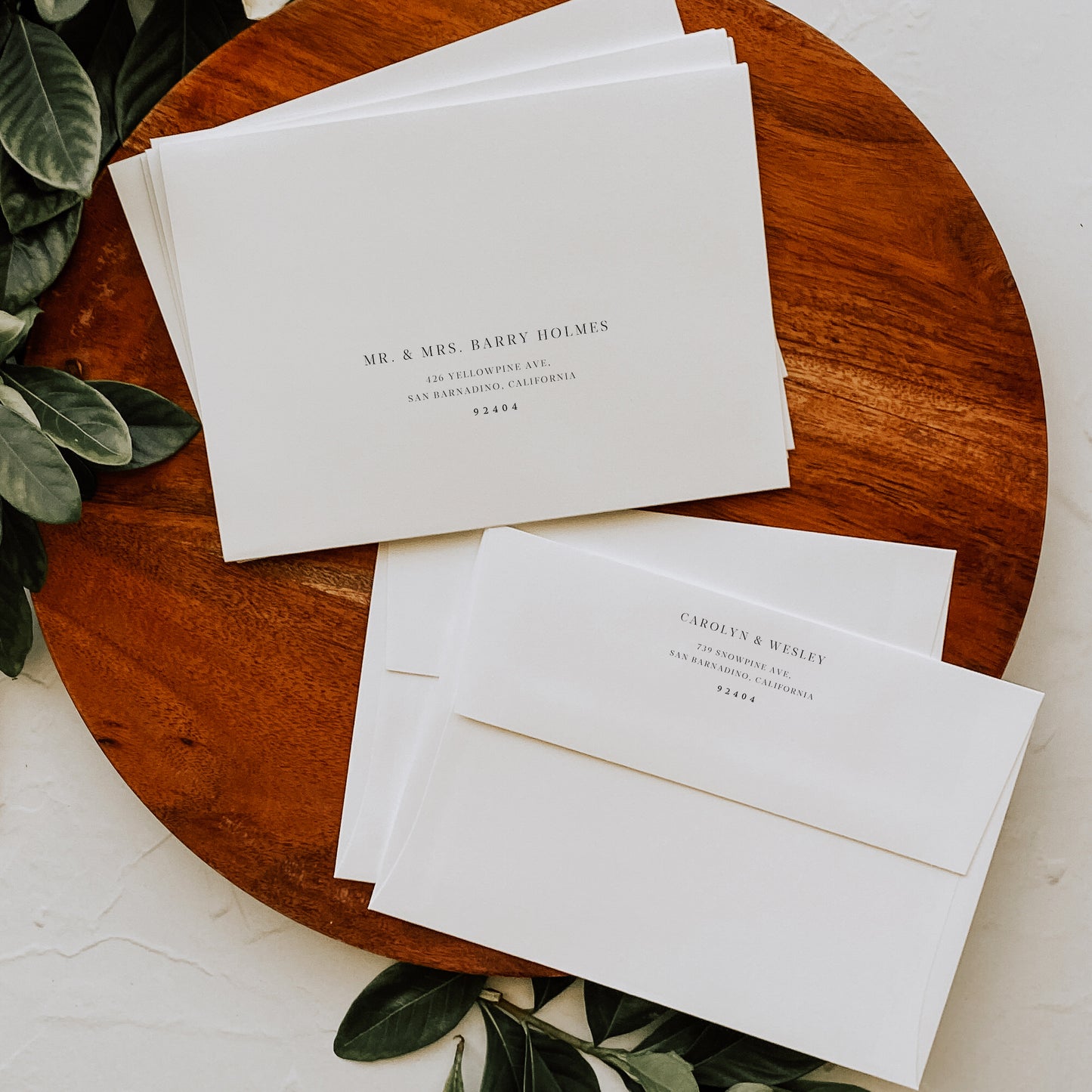 Minimalist Wedding Envelope Addressing