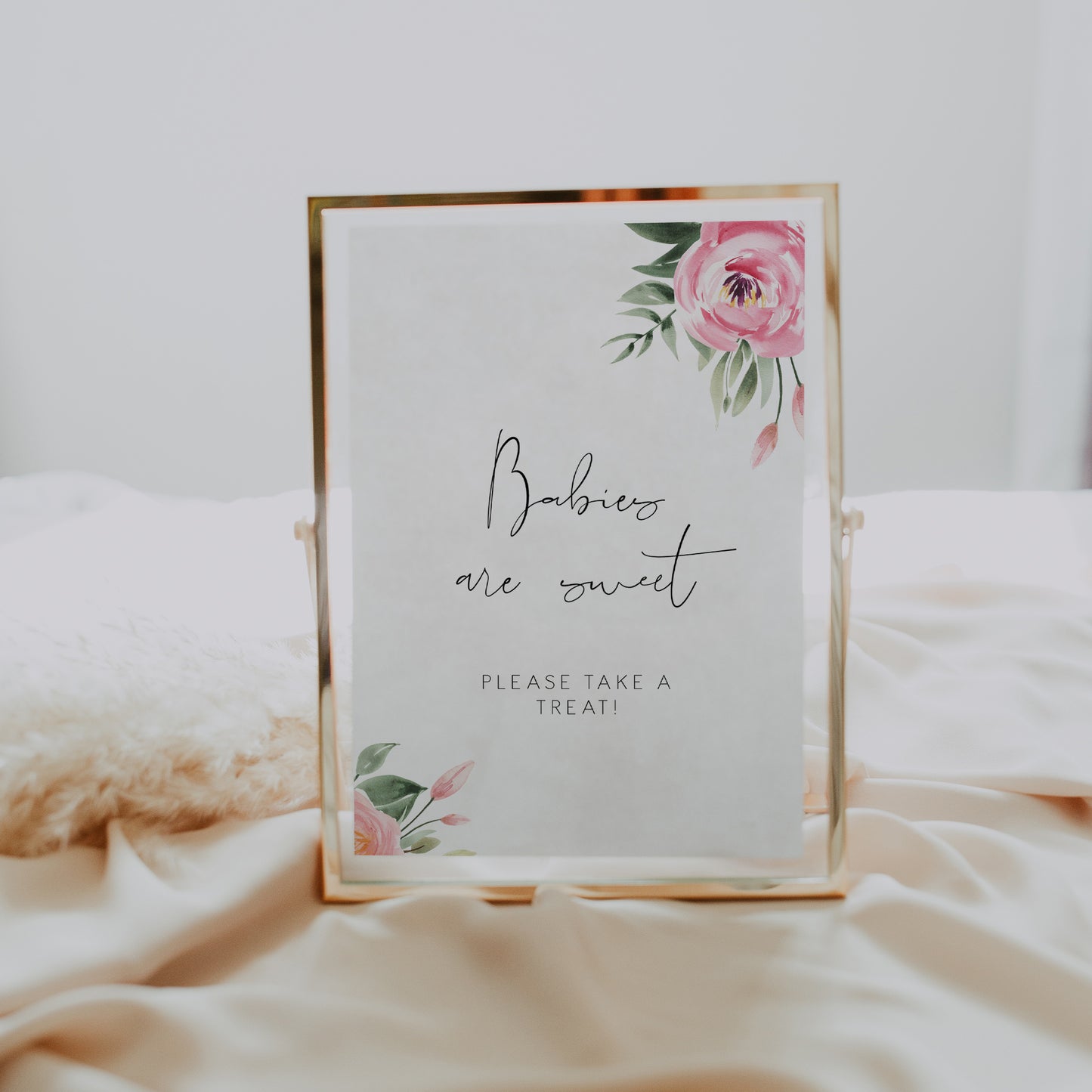 Serena Pink Peony Babies are Sweet Sign