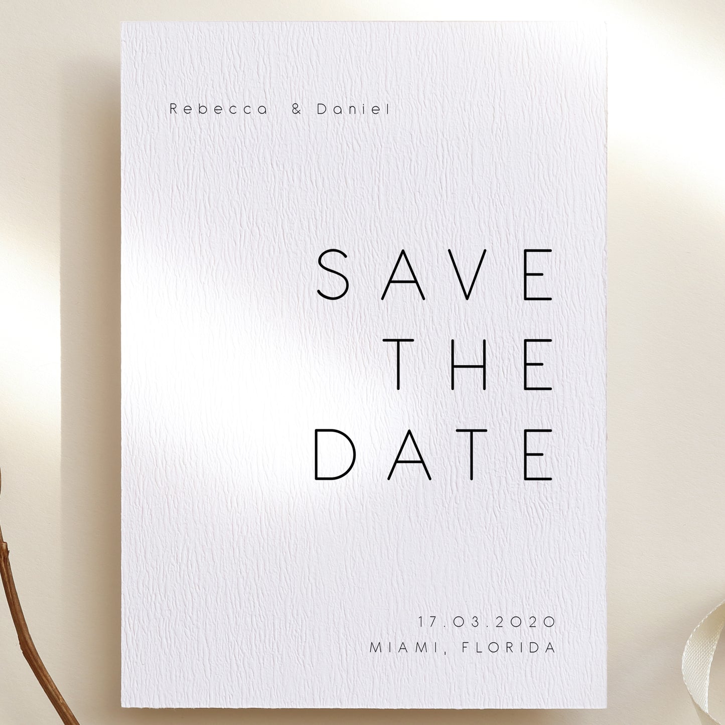 Simple & Modern Save the Date Invitation