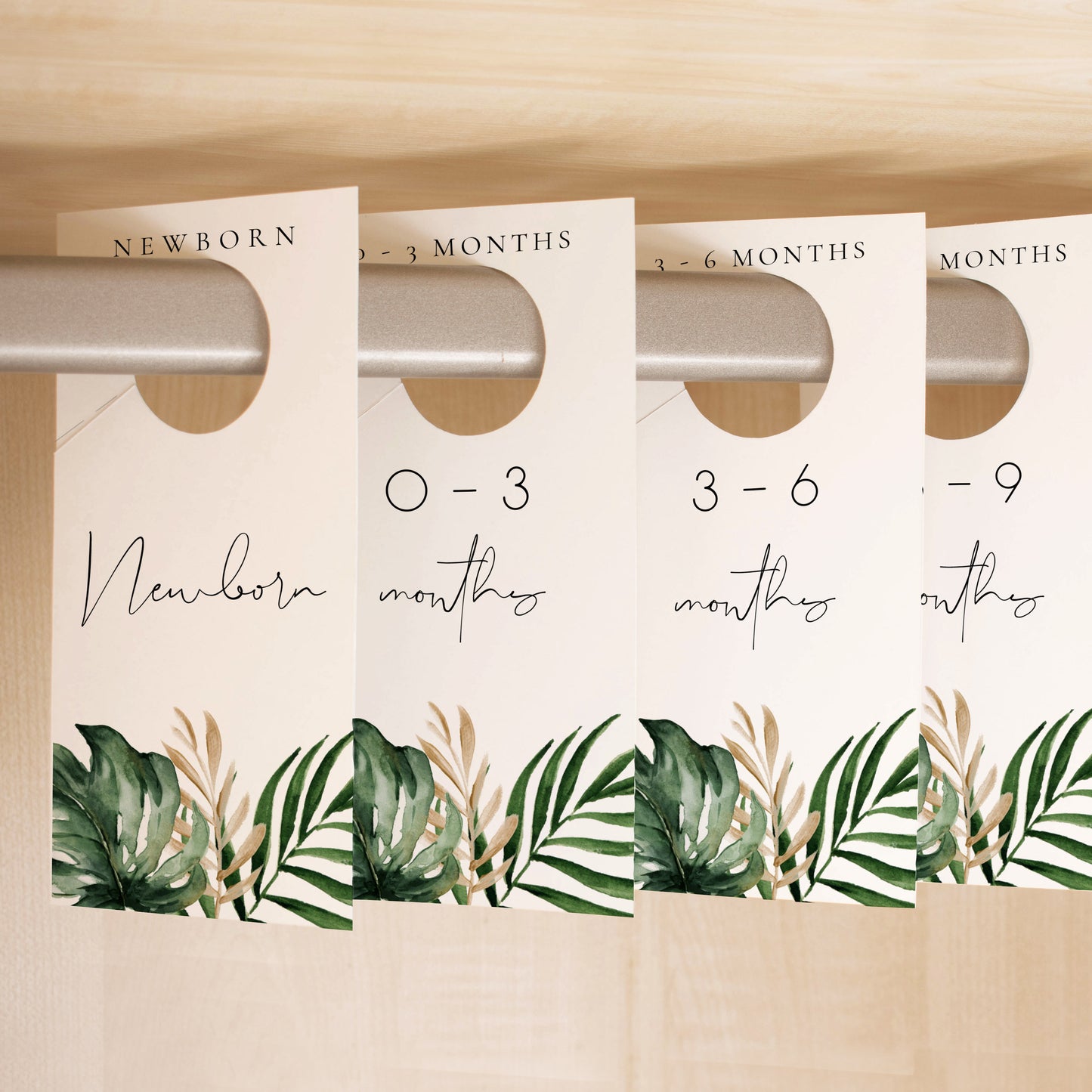Tropical & Gold Nursery Closet Dividers