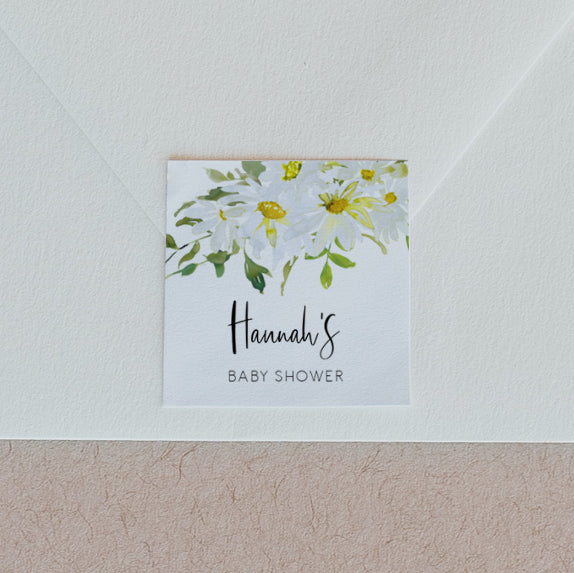 Delicate Daisy Envelope Seal Sticker