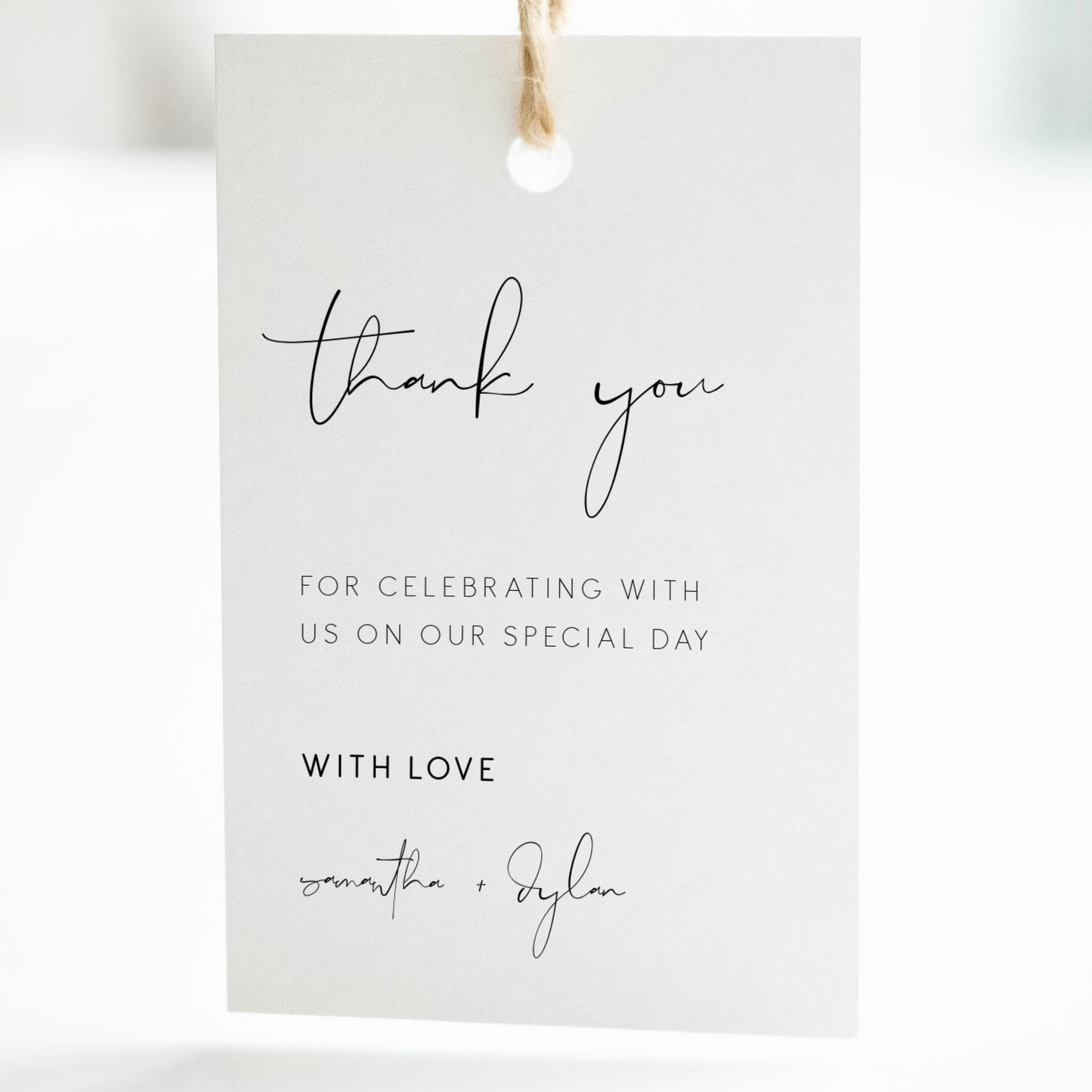 Elegant Wedding Thank you Tags