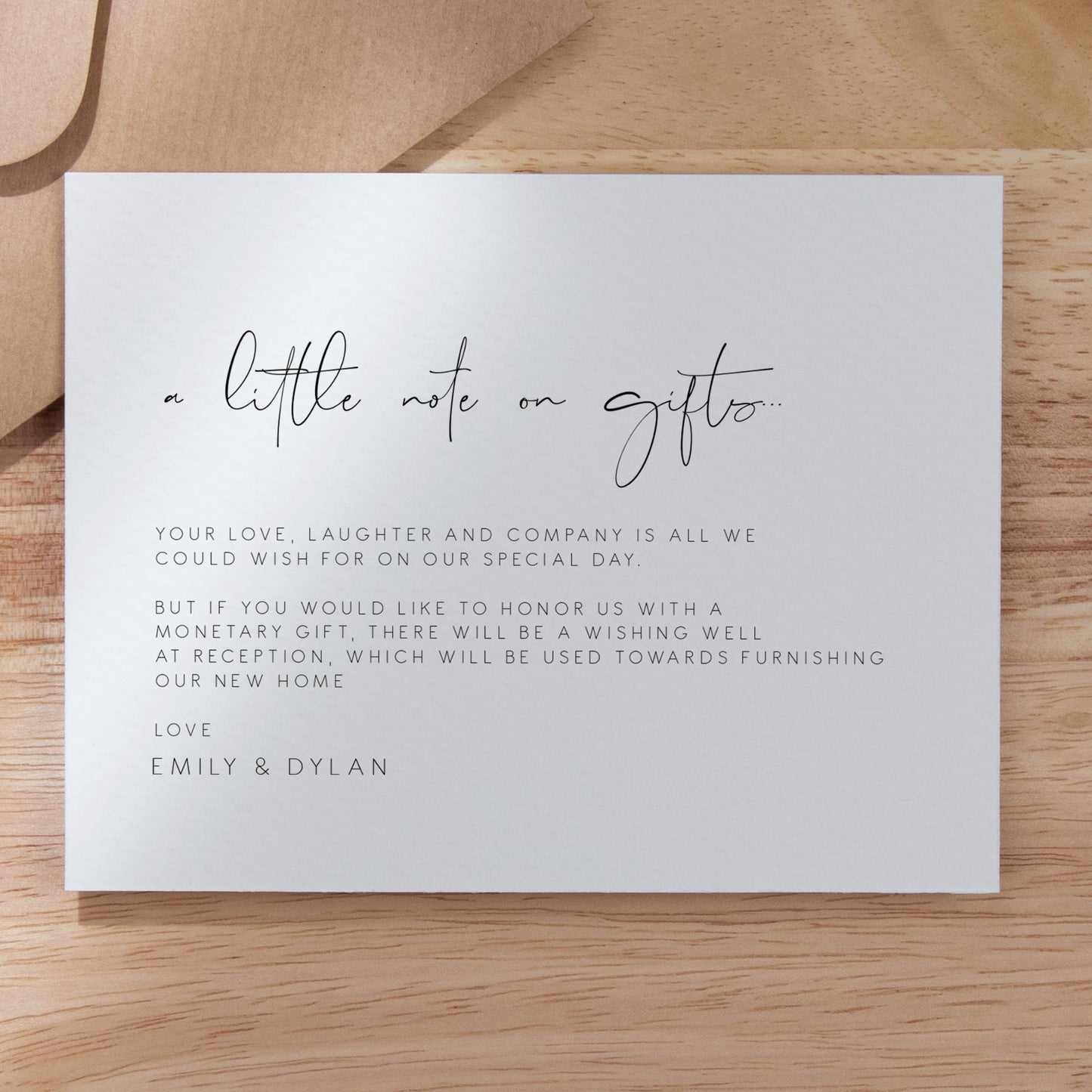 Elegant Wedding Wishing Well Card