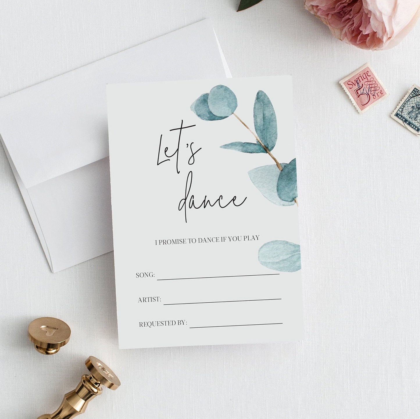 Nala Blue Eucalyptus Song Request Card
