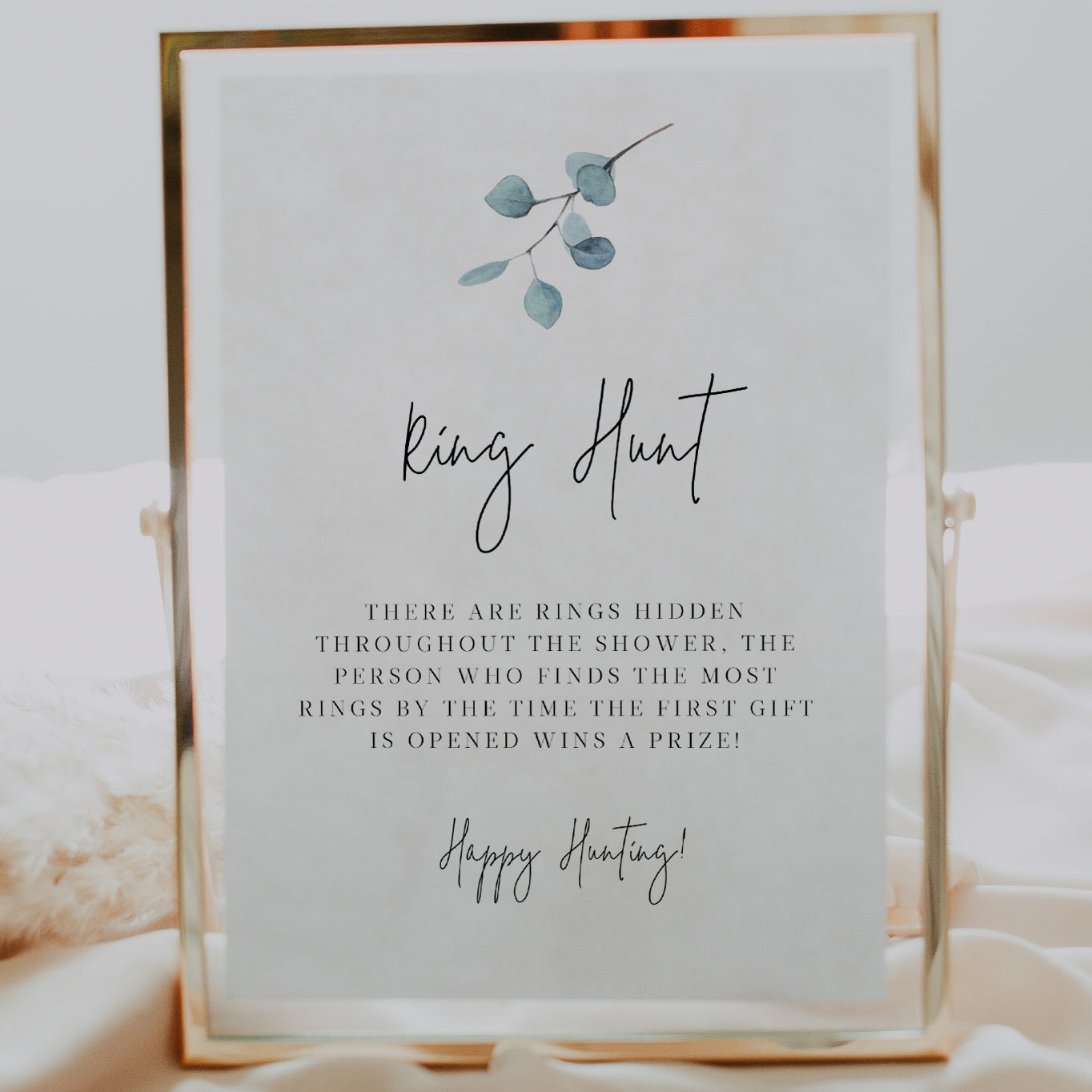 Blue Eucalyptus Ring Hunt Sign