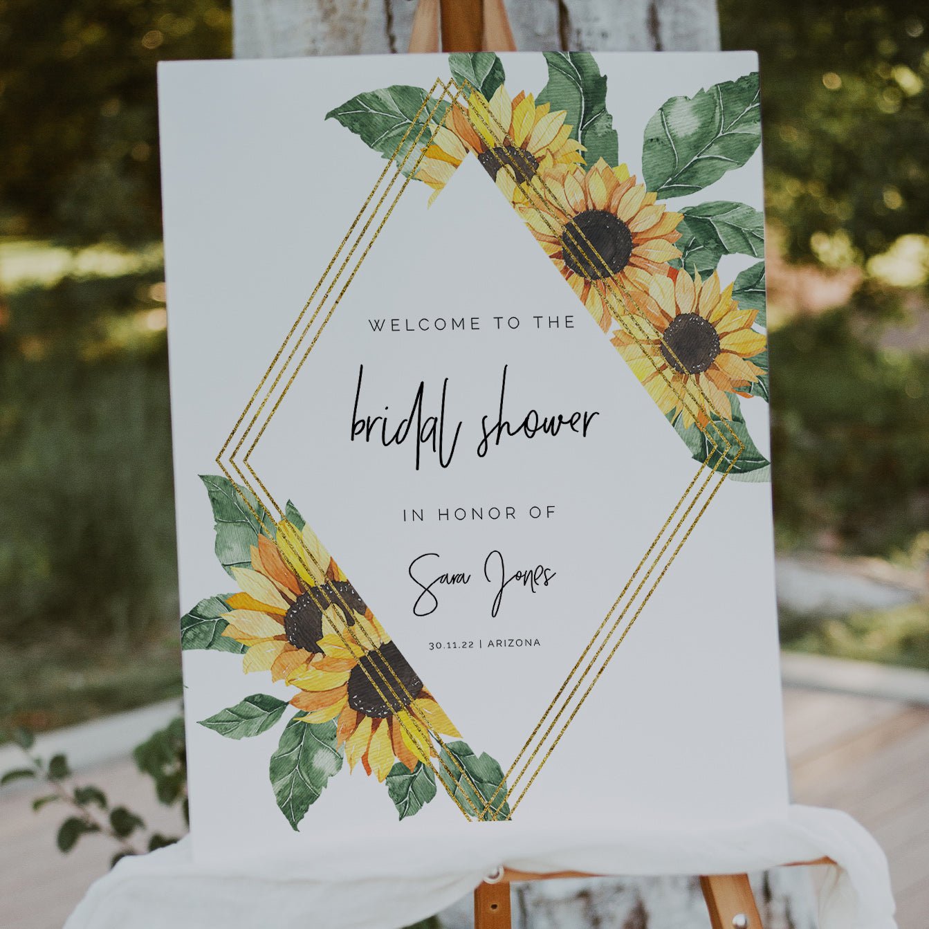Sunflower Bridal Shower Welcome Sign