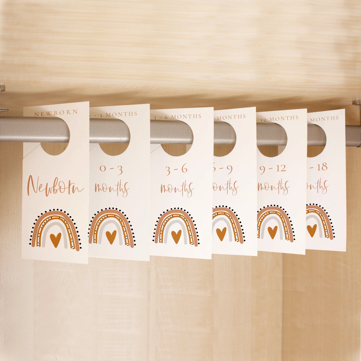 Rainbow Nursery Closet Dividers Template