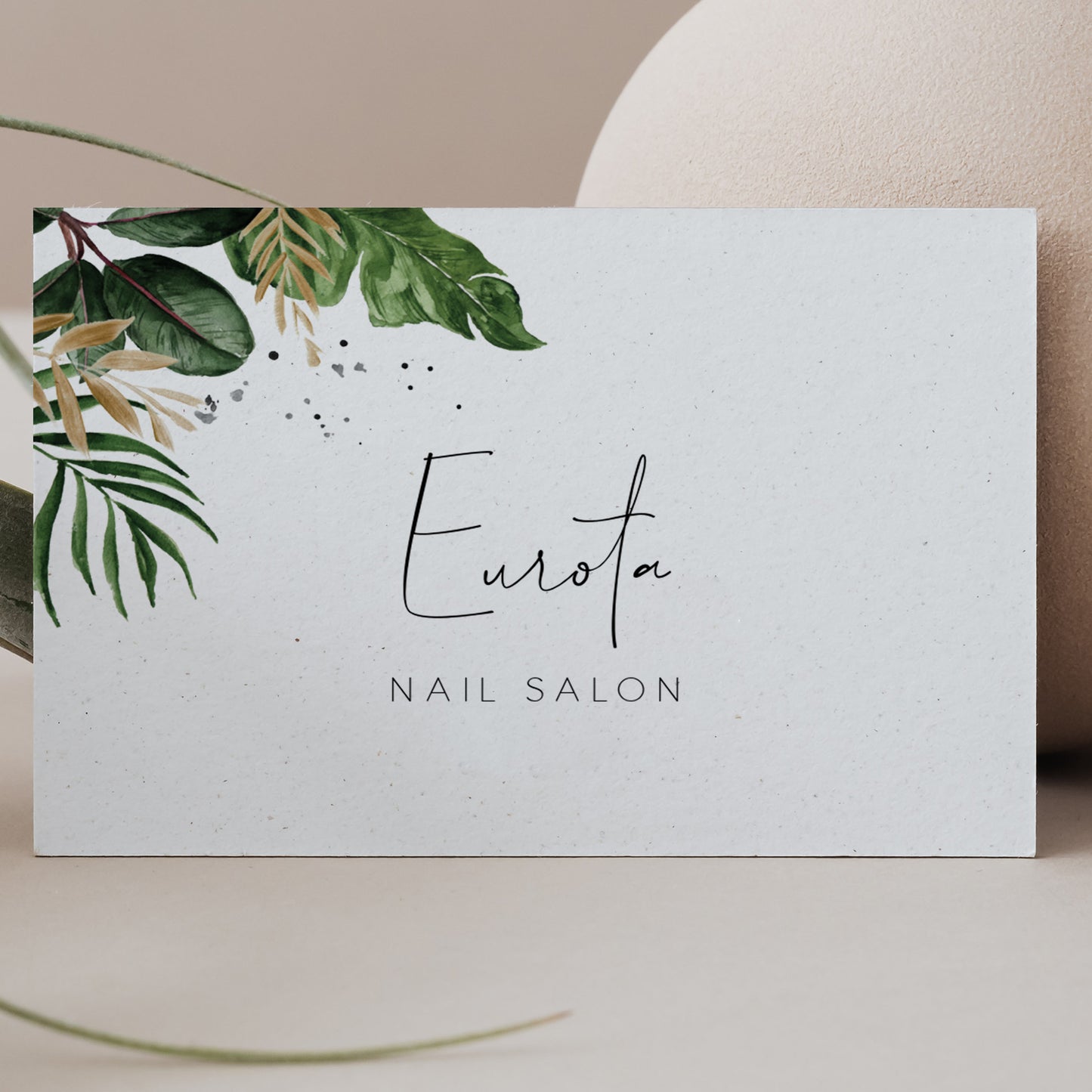 Tropical & Gold Business Card