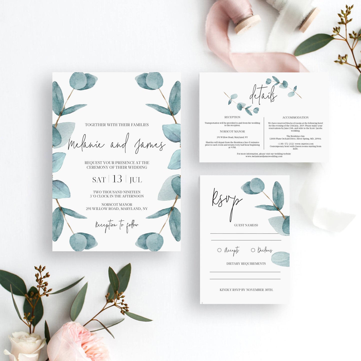 Nala Blue Eucalyptus Details Card