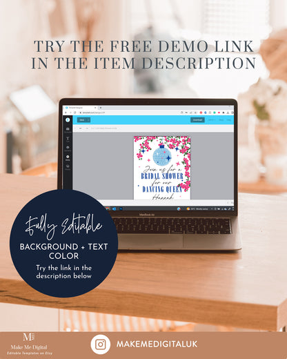 Mamma Mia Arch Hen Party Welcome Sign & Mediterranean Blue Tile template