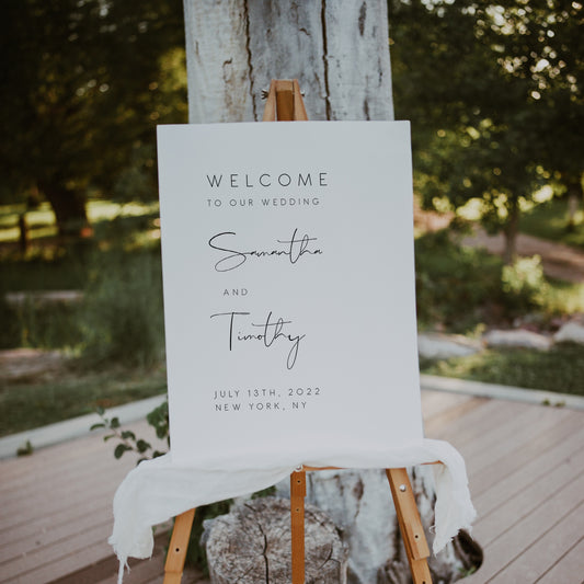 Elegant Wedding Welcome Sign