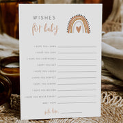 Rainbow Baby Shower Wishes For Baby Card