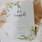 Delicate Daisy Engagement Party Invitation