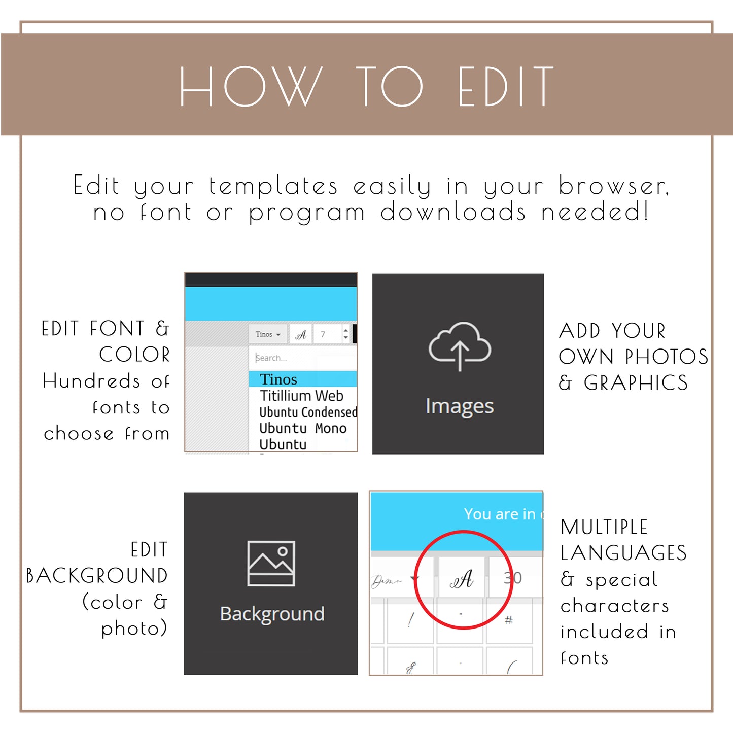 How to Edit your templates