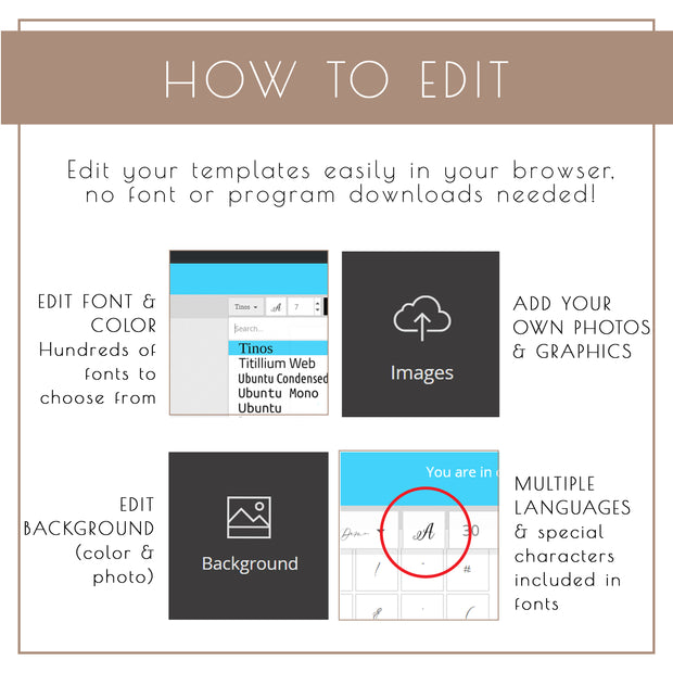 How to Edit your templates