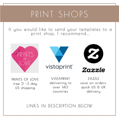 Shop with one of our printing partner recommendations