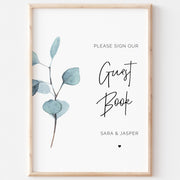SARA | Eucalyptus Guest Book Sign