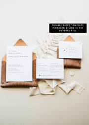 Simple & Modern Wedding Invitation Suite (3 pieces)