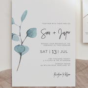 Sara Eucalyptus Wedding Invite Set of 3