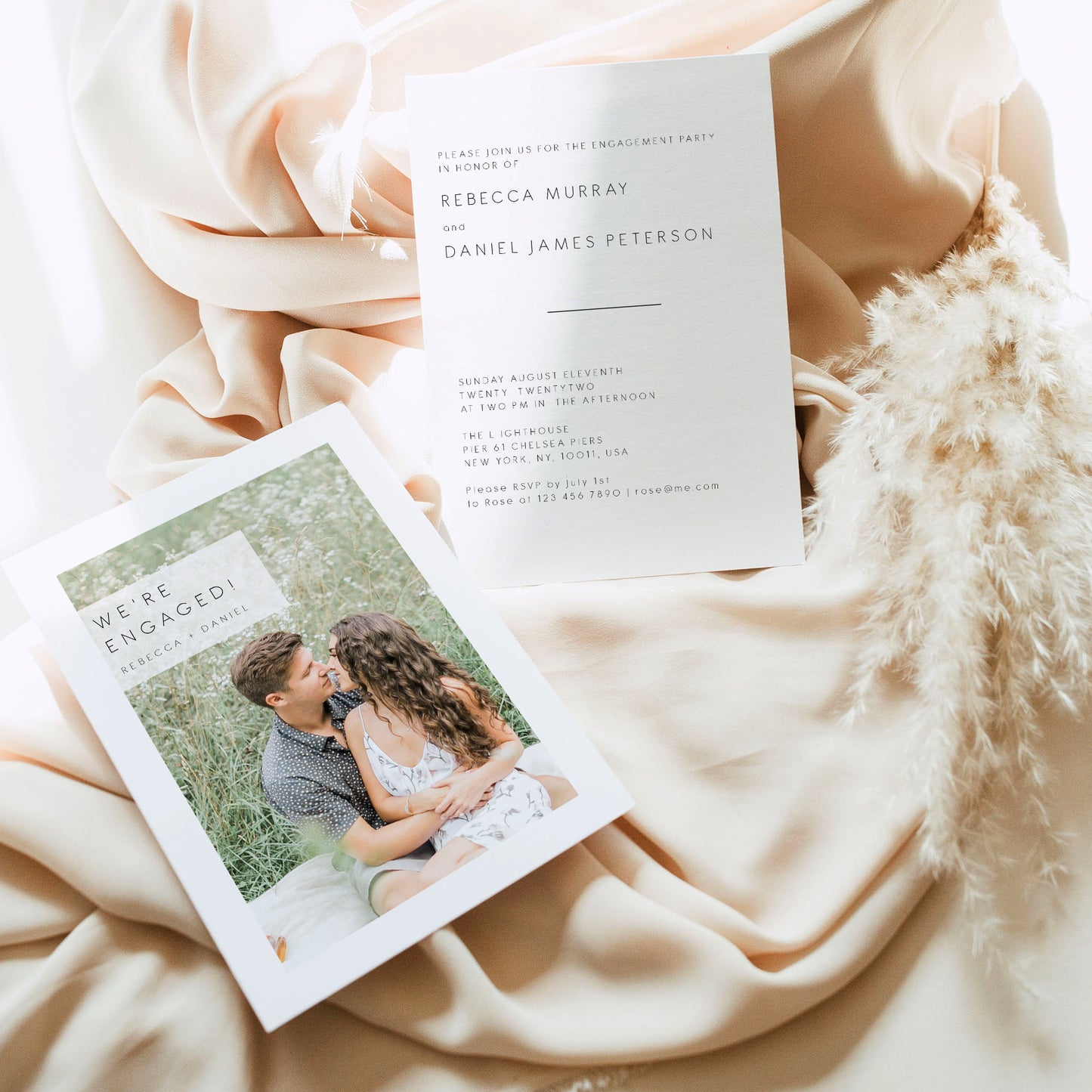 Simple & Modern Engagement Party Invitation