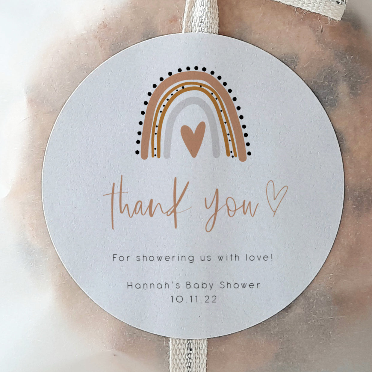 Rainbow Baby Shower Favor Tag Template