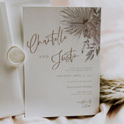 Muted Florals Wedding Invitation
