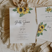 Sunflower Bridal Shower Invitation Set of 3