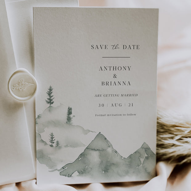 Elegant Mountain Save the Date