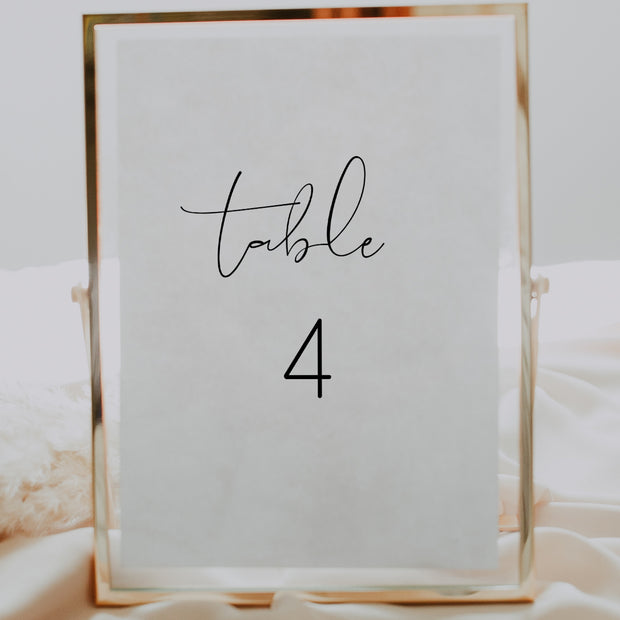 Elegant Table Number