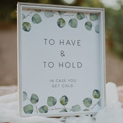 Silver Dollar Eucalyptus To Have and To Hold Sign