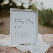 Elegant Bloody Mary Bar Sign