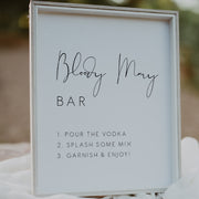Elegant Bloody Mary Bar Sign