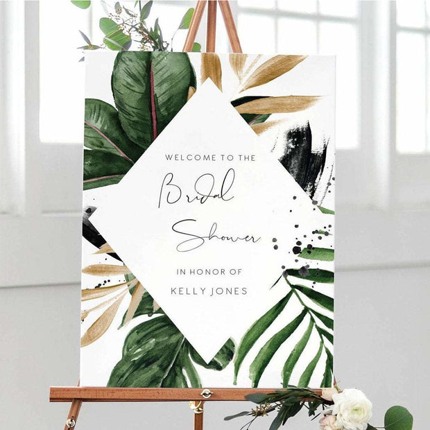 Tropical welcome sign Bridal Shower
