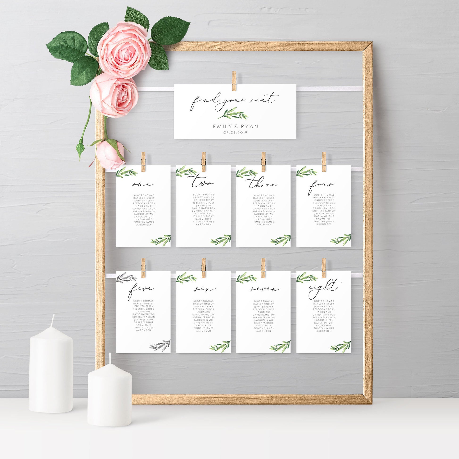 Wedding table seating chart printable | Beachweddingtips.com