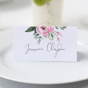 Serena Pink Peony Place Cards