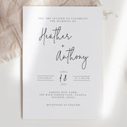 Modern Calligraphy Wedding Invitation
