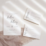 Modern Calligraphy Wedding Invitation set of 3