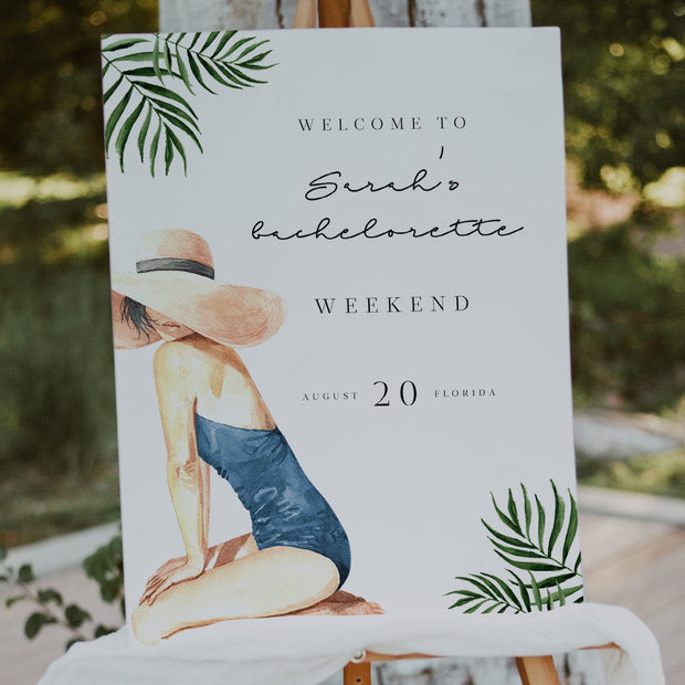 BEACH | Bachelorette Weekend Welcome Sign - MakeMeDigital