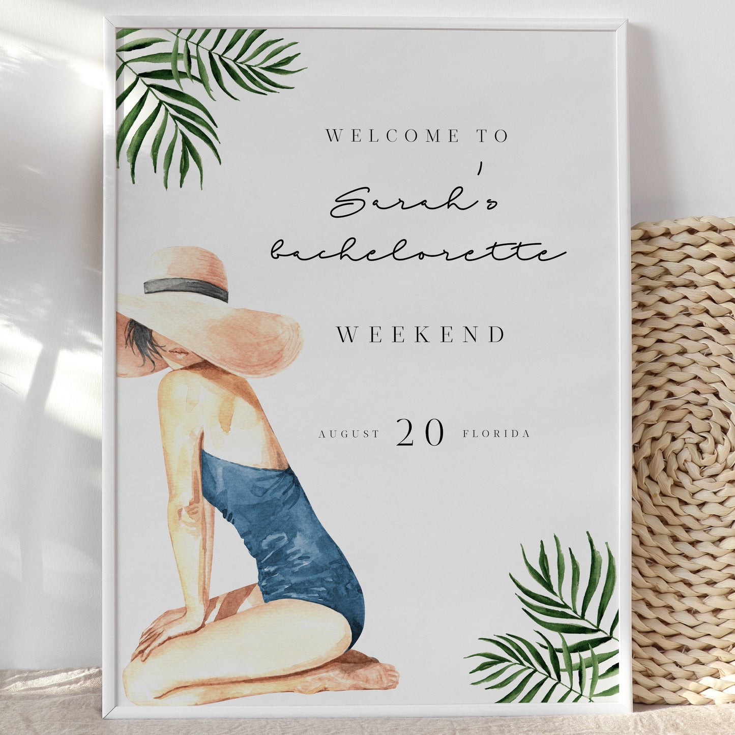 BEACH | Bachelorette Weekend Welcome Sign - MakeMeDigital