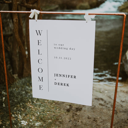 Minimalist Wedding Welcome Sign