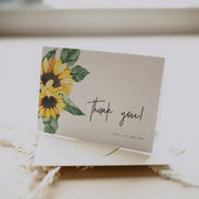 Sunflower Wedding Thank You Card