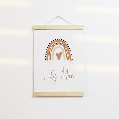 Rainbow Nursery Name Print Template