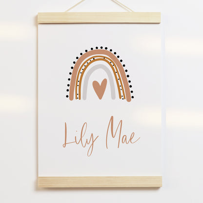 Rainbow Nursery Name Print Template