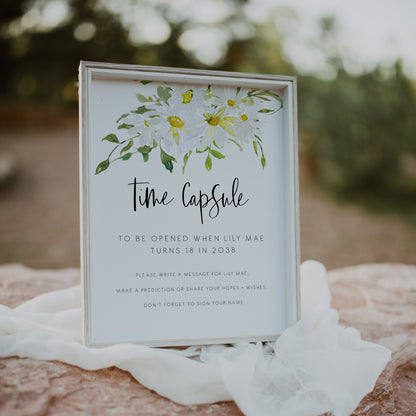 Delicate Daisy Time Capsule Sign & Cards